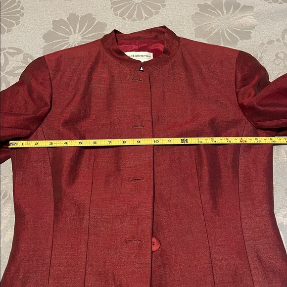 Liz Claiborne linen standing collar jacket - Picture 9 of 10